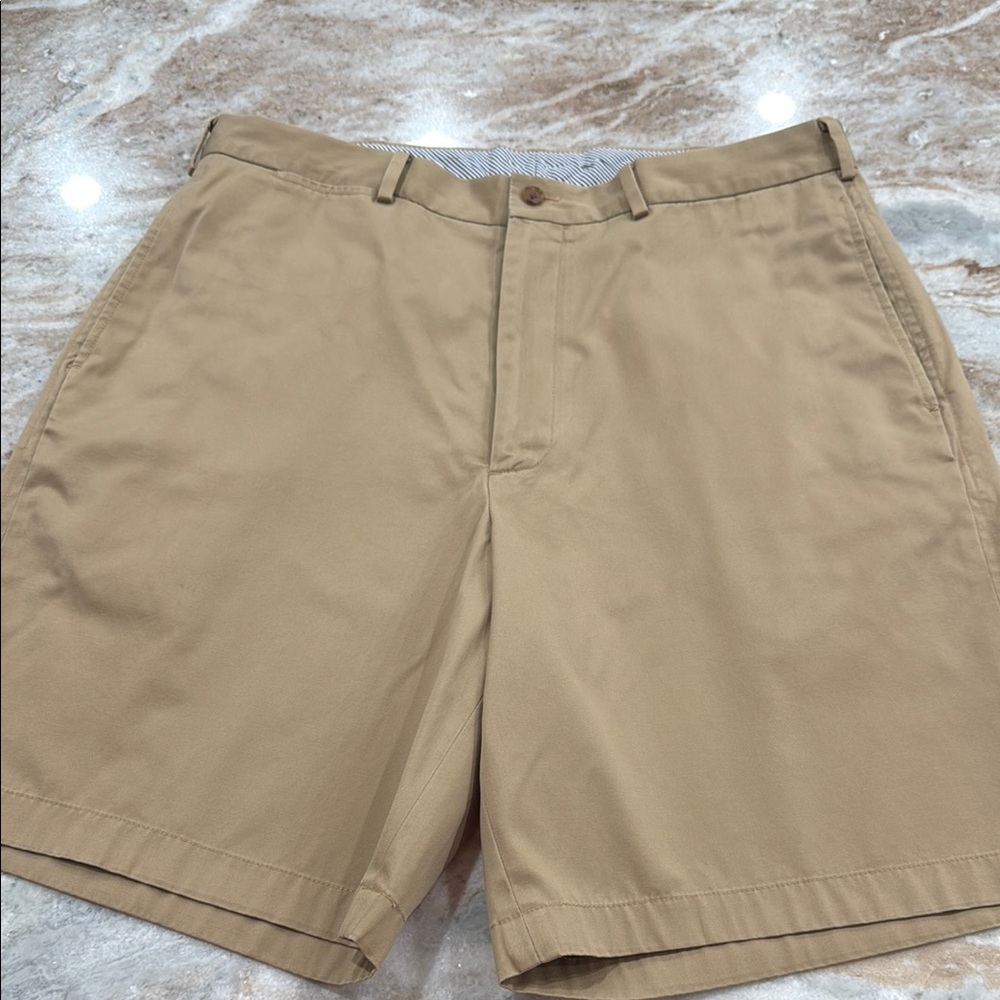 Daniel cremieux Bayonne Men's Tan Shorts 36 waist flat front
